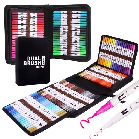 Cheap Art Markers, Buy Quality Education & Office Supplies Directly from China Suppliers:12 120 Markers Dual Tip Brush Pens Fineliners Watercolor Art Markers for Drawing Painting Art Supplies Enjoy ✓Free Shipping Worldwide! ✓Limited Time Sale ✓Easy Return. Paintbrush Markers, Markers For Drawing, Cheap Art, Education Office, Art Markers, Quality Education, Brush Pens, Cute Names, Marker Art