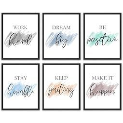 Amazon.com: Drsoum Bedroom Sayings, Office Decorating Ideas For Work Wall, Womens Office Decor, Posters For Office, Motivational Sentences, Gain Motivation, Inspirational Office, Women's Office, Work Office Decor