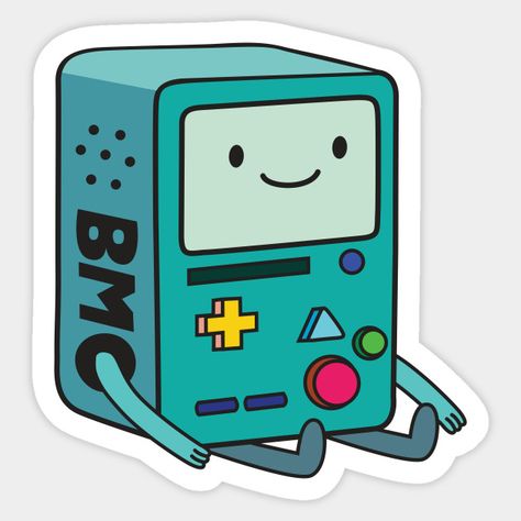 BMO - Bmo - Sticker | TeePublic Adventure Time Tattoo, Stickers Cool, Homemade Stickers, Bubble Stickers, Tumblr Stickers, 背景 シンプル, Cartoon Stickers, Kawaii Stickers, Anime Stickers