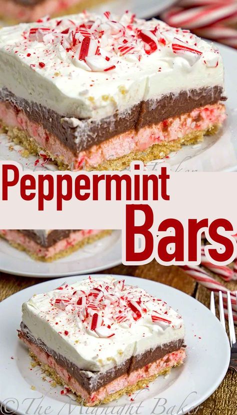 Peppermint Bark Cake Recipe, Peppermint Dream Dessert, Peppermint Sheet Pan Bars, Peppermint Cookie Bars, Peppermint Mocha Dessert, 8x8 Dessert Recipes Easy, Peppermint Sugar Cookie Bars, Christmas Pot Luck Desserts, Layered Christmas Desserts