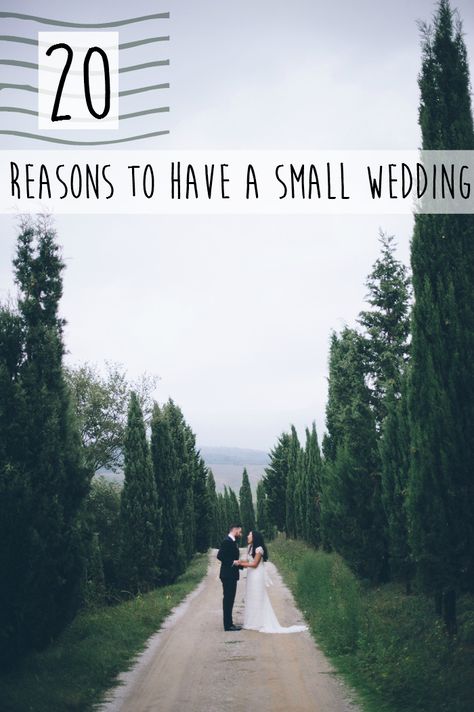 20 reasons small wedding Wedding Size Guest List, Small Wedding Ideas, Tuscan Wedding, Wedding Intimate, Small Weddings, Small Intimate Wedding, Size Matters, Nontraditional Wedding, Park Wedding