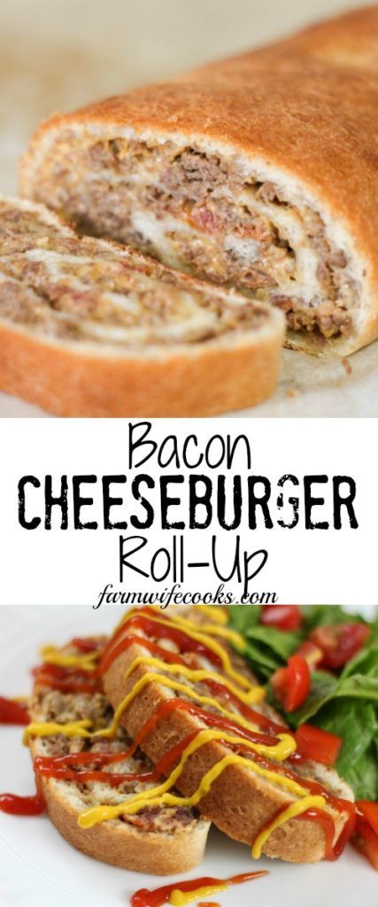 Classic Burger Recipes, Classic Burger, Fun Dinner, Roll Ups Recipes, Bacon Cheeseburger, Burger Recipe, Meat Pie, Great Appetizers, Roll Ups