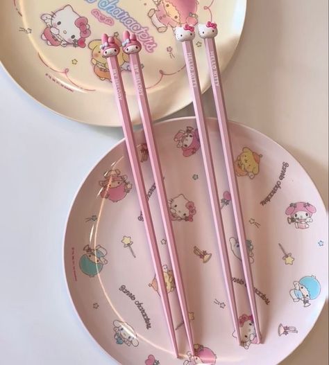 Pink Chopsticks, Pink Room Decor, A Love So Beautiful, American Doll Clothes, Anime Guys Shirtless, Aesthetic Editing Apps, Cute House, Cute Kitchen, Hello Kitty Items