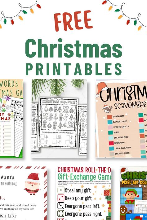 Toddler Christmas Printables Free, Free Printable Christmas Activities, Kids Christmas Printables, Free Christmas Printables For Kids, Christmas Printables Free, Christmas Free Printables, Christmas Printables Kids, Free Christmas Printable, Kids Christmas List