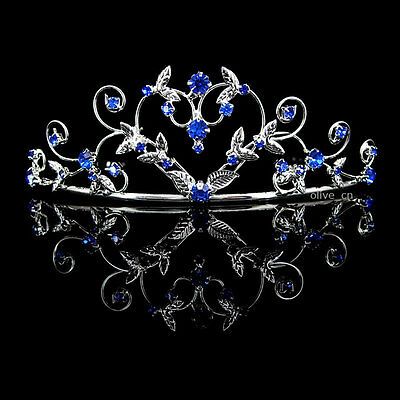 Sapphire Blue Wedding, Sapphire Blue Weddings, Beautiful Tiaras, Crystal Tiara, Prom Queen, Royal Blue Wedding, Princess Tiara, Magical Jewelry, Crystal Tiaras