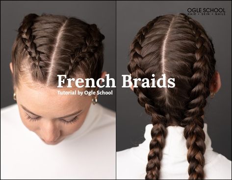 How To French Braid - Step by Step Tutorial on French Braids Braid Step By Step, How To Make Braids, Easy French Braid, How To French Braid, French Braid Pigtails, French Braids Tutorial, Braids Step By Step, Two French Braids, Double French Braids