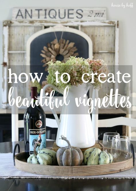 Have you ever wondered how bloggers put together their vignettes? In my video I will show you how to create beautiful vignettes in your home! Kitchen Vignettes, Fall Dining Room, Vignette Styling, Vintage Vignettes, Autumn Dining, Fashion Tumblr, Nate Berkus, Décor Diy, Back To Basics