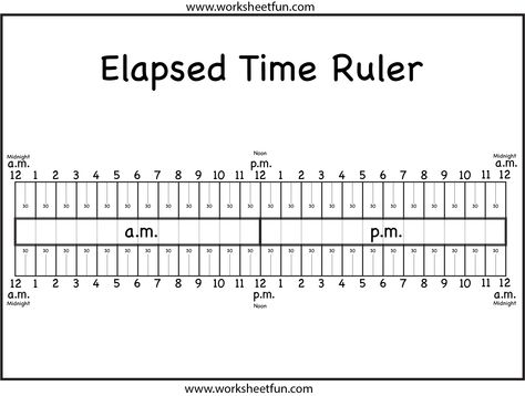 elapsed time ruler Elapsed Time Worksheets, Third Grade Activities, Time Worksheets, Elementary Learning, Third Grade Science, Math Measurement, Elapsed Time, Math Anchor Charts, Math Help