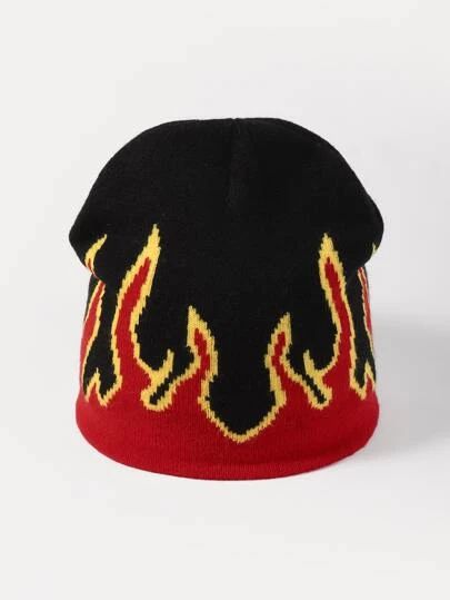 WishList | SHEIN Fire Pattern, Mens Beanie Hats, Men's Beanies, Hip Hop Hat, Stylish Letters, Beanie Style, Mens Beanie, Ear Hats, Beanie Pattern