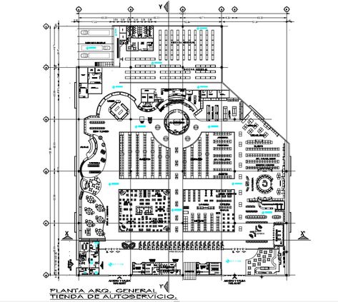 Departmental Store Plan Department Store Floor Plan, Departmental Store Design, Departmental Store, Floor Plan With Dimensions, Shopping Mall Design, Store Plan, Basement Floor Plans, Mall Design, Drawing Block