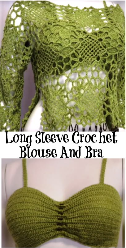 Long Sleeve Blouse Beginner Crochet Clothing Patterns Free, Crochet Prom Dress Pattern Free, Norse Crochet Patterns, Mode Crochet, Crochet Wearables, Crochet Tops Free Patterns, Crochet Patterns Ideas, Crochet Summer Tops, Crochet Design Pattern