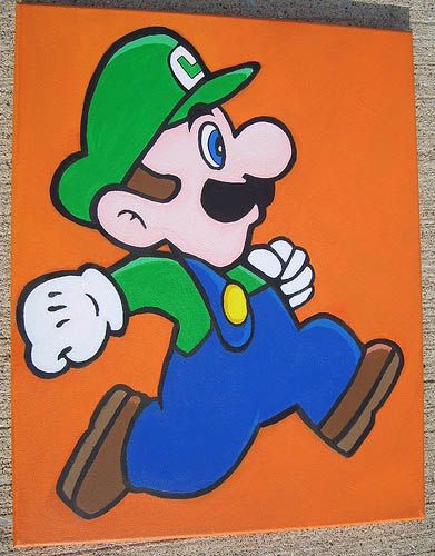 Mario And Luigi Canvas Painting, Mario And Luigi Painting, Mario Painting Canvases, Mario Canvas Painting, Luigi Painting, Super Mario Painting, Luigi Drawing, Superhero Canvas Painting, Mario Painting