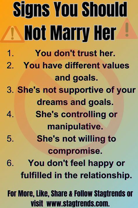 Signs You Should Not Marry Her: Red Flags, Married Women Dating, and Cheating Signs Romantic Questions, Married Women, Women Dating, Dont Trust, Red Flags, Marriage Is, Married Woman, Feeling Happy, Choose The Right