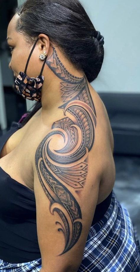 Poly Tattoos For Women Arm, Fiji Tattoo, Afro Tattoo, Tattoo Journal, Butterfly Tattoos On Arm, Polynesian Tattoos Women, Girl Thigh Tattoos, Samurai Tattoo Design, Polynesian Tattoos