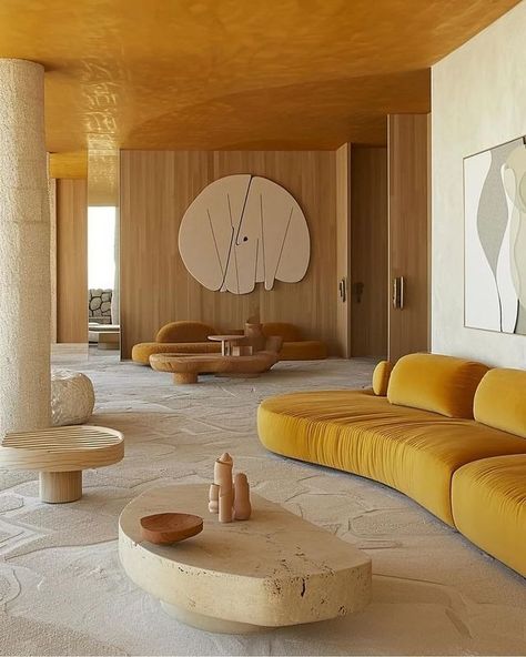 Interior Colors 2025, Amalfi Interior, Miami Beach Interior Design, Brazilian Interior Design, Contrast Interior Design, Beach Interior Design, Beach Interior, Willemstad, Yellow Interior