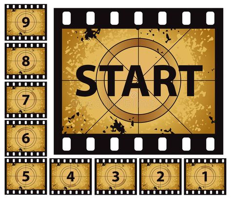 Film Countdown Numbers, Film Countdown, Class Bulletin Boards, Film Reels, Film Strip, Cheap Travel, Bulletin Boards, Stock Vector, Bullet Journal