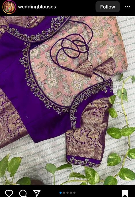 Lays Blouse Design, Dark Purple Blouse Designs, Monalisa Beads Blouse Designs, Yuthika Blouse Design, Deep Blouse Back Design, Blouse Design For Mysore Silk Saree, Blouse Designs Thread Work, Princess Cut Blouse Designs Latest, Pattu Sari Blouse Designs Latest