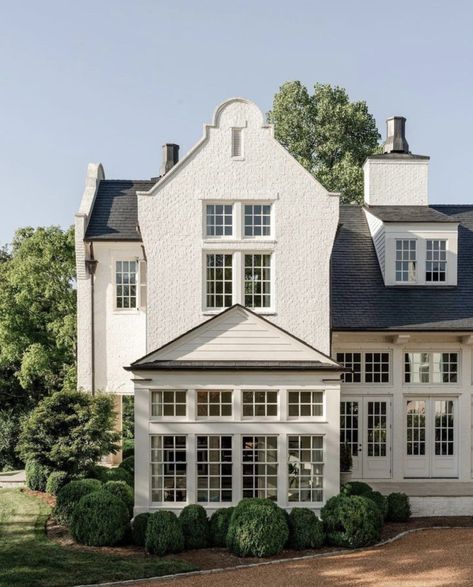 Georgian Exterior, English Manor Style, Timeless Home Exterior, Afternoon Light, Monday Inspiration, Studios Architecture, English Manor, Gate House, Southern Home