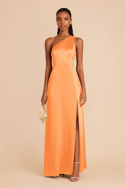 Light Orange Dress Long, Pale Orange Bridesmaid Dresses, Apricot Bridesmaid Dresses, Orange Dress Bridesmaid, Salmon Bridesmaid Dresses, Rainbow Bridesmaids, Orange Dress Wedding, 2026 Wedding, Peach Bridesmaid Dresses