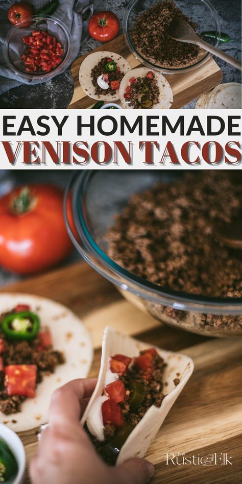 Deer Burger Recipes, Venison Tacos, Ground Venison Recipes, Moose Meat, Venison Meat, Venison Burgers, Deer Recipes, Ground Venison, Hearty Beef Stew