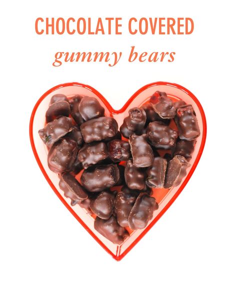 Chocolate Covered Gummy Bears for Galentine's Day // Twin Stripe Chocolate Gummy Bears, Peanut Butter Reindeer Cookies, Chocolate Covered Gummy Bears, Home Made Candy, Gummi Bears, Xmas Treats, Sweet Treats Desserts, Chocolate Covered Treats, Valentine Treats