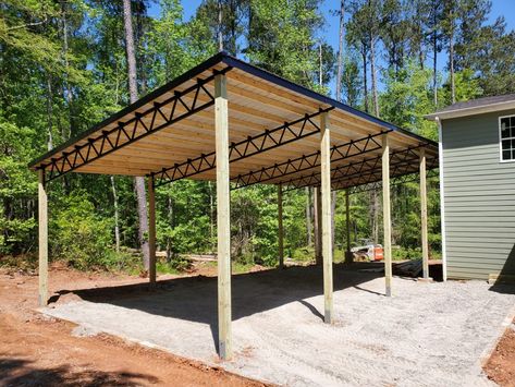 Cattle Lean To, Horse Run In Shelter Plans, Pole Barn Lean To, Timber Frame Exterior, 10x10 Dog Kennel Roof Diy, All Steel Carports, Diy Pole Barn, Pole Barn Kits, Pole Barn Plans