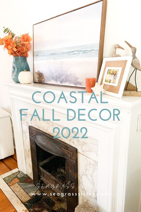 Coastal Fall Bedroom, Coastal Fall Decor Ideas, Coastal Fall Decor, Fall Decor 2022, Coastal Fall, Decorating For Fall, Decorate For Fall, There Are No Rules, Coastal Bedding