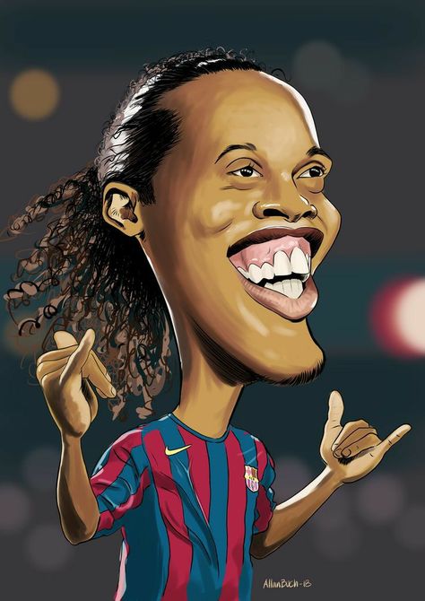 Ronaldinho Wallpapers, Plain Wallpaper Iphone, رسم كاريكاتير, Caricature Sketch, Football Wallpapers, Laughing Emoji, Jesus Christ Artwork, Funny Caricatures, Caricature Artist