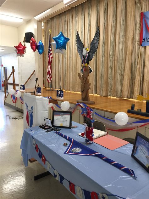 Eagle Ceremony Decorations, Eagle Scout Quilt, Eagle Ceremony, Eagle Scout Ceremony, Eagle Project, Eagle Scouts, Scout Ideas, Cub Scout, Eagle Scout