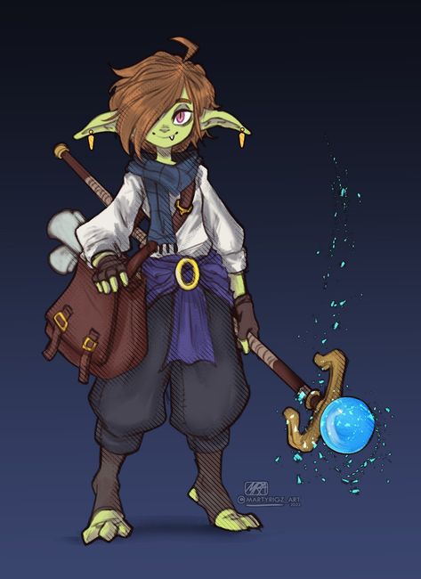 (3) MartyRigz_Art on🟦☁️ -🐭✍🏳️‍🌈 op X: 'Lil wizard gobbo, he a good boi 💚🪄📘 https://t.co/to8AG91N3H' / X Goblin Art Dnd, Dungeons And Dragons Races, Goblin Art, Dungeons And Dragons Art, Dungeons And Dragons Game, Monster Concept Art, Concept Art Character, Dungeons And Dragons Characters, Dnd Art