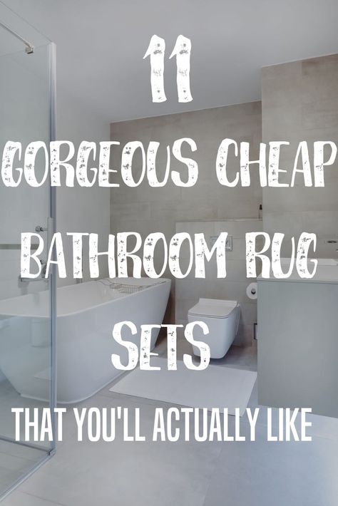 Need a cheap bathroom runner rug, but can't find anything you love? In this post we are sharing the top 11 bathroom rugs that will not only fit your budget, but your feet will LOVE! Find different styles and sets including COLORFUL rugs that will be perfect for your bathroom!#bathroomdesign #bathroom #bathroomideas #bathroomdecor l#bathroomorganization #bath #interior #interiordesign #interiordesignideas  #interiordecor #interiorstyling #interiordecorating #interiorremodel Large Bathroom Rug Ideas, Small Bathroom Rug Ideas, Bathroom Runner Rug Ideas, Bathroom Rugs Ideas Master, Rugs In Bathroom, Large Bathroom Rug, Affordable Bedroom Ideas, Bathroom Rug Ideas, Bathroom Mat Ideas