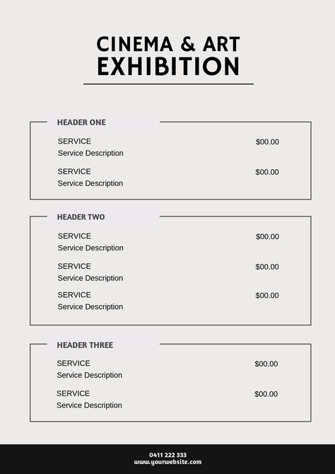 templates Pricelist Design Templates, Price List Design, Page Layout Design, Price List Template, List Design, Photography Logo Design, Minimal Web Design, Powerpoint Design, Menu Cards