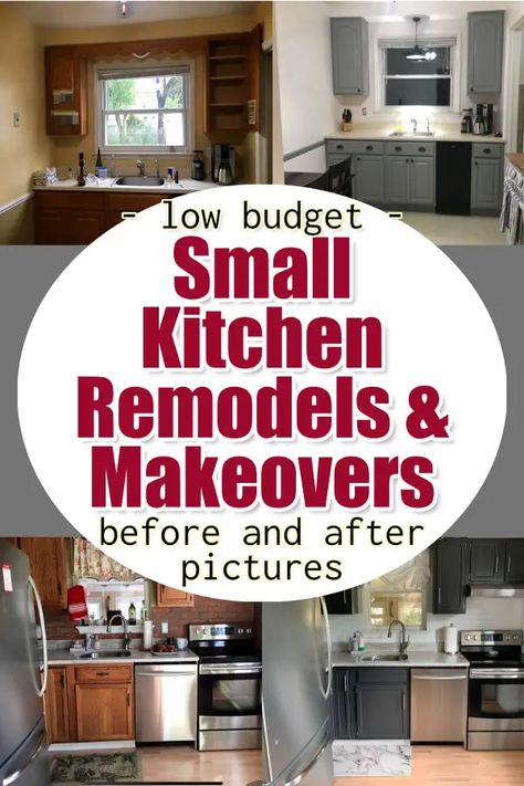 Update A Small Kitchen, Budget Small Kitchen, Small Kitchen Pictures, Rental Remodel, Small Galley Kitchen Remodel, Small Kitchen Makeovers, Small Condo Kitchen, Small Kitchen Ideas On A Budget, Cheap Kitchen Makeover