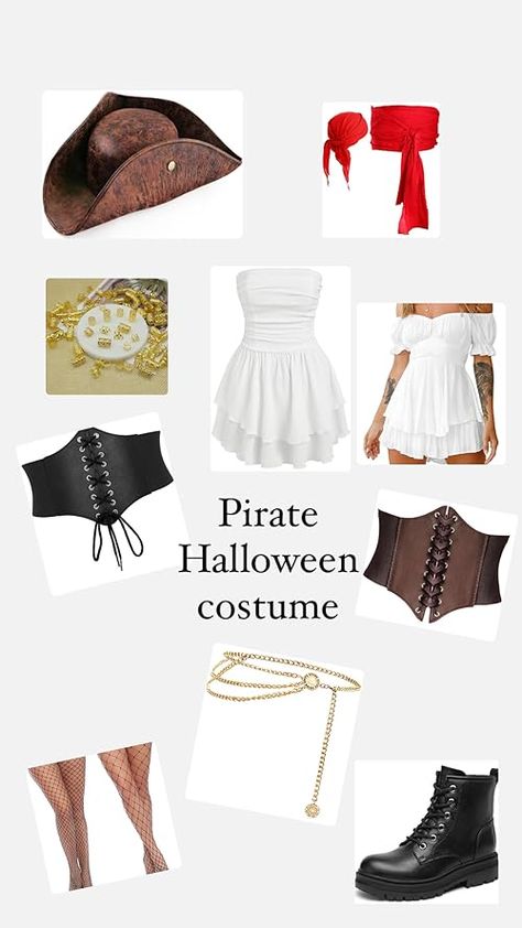 Abby's Amazon Page Pirate College Halloween Costume, Womens Pirate Halloween Costume, Costume Ideas Women Pirate, Pirate Costume Ideas Diy, Halloween Costumes Women Pirate, Pirate Costume College, Halloween Costumes Pirate Women, Halloween Costume Ideas Pirate, Cute Pirate Costume Women