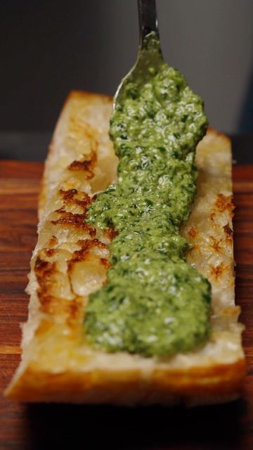 AL DANTE on Instagram: "Pesto Bruschetta🧀🍅🌿 - Toast of the week #3 📕Recipe: Pesto: 80g. Fresh Bazil 1 glove Garlic 30g. Pine nuts 60g. Extra Virgin Olive Oil 2g. Salt 40g. Parmesan cheese For Bruschetta: Ciabatta Bread Tomato Fresh Mozzarella Pesto #bruschetta #toastoftheweek #toast #italianbruschetta #pesto #easyrecipe #bestbreakfast #breakfast #recipes #cookingvideos #foodpornshare #foodie #foodaddict #vegetarian" Pesto On Bread, Bruschetta Photography, Ciabatta Bruschetta, Pesto Toast, Pesto Bruschetta, Bruschetta Toast, Coconut Curry Chicken Recipes, Italian Bruschetta, Pesto Bread