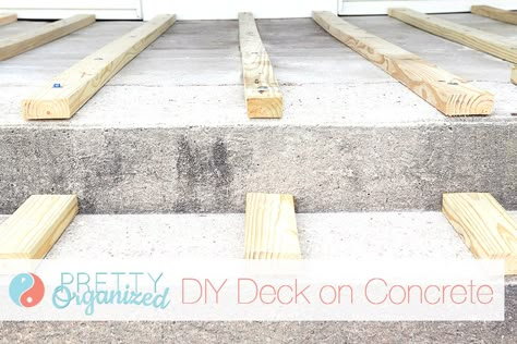 do-it-yourself, porch fronts Deck On Concrete, Deck Over Concrete, Stairs Diy, Building Hacks, Wood Decking, Front Porch Makeover, Wraparound Porch, Stairs Makeover, Porch Remodel