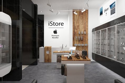 Apple store "Yabko" interior design Cellphone Store Design, Interior Design Shop Store, Iphone Shop Interior Design, Mobile Phone Shop Design Interiors, Apple Store Design Interiors, Cell Phone Store Design, Phone Shop Design Interiors, Apple Interior Design, Modern Retail Design