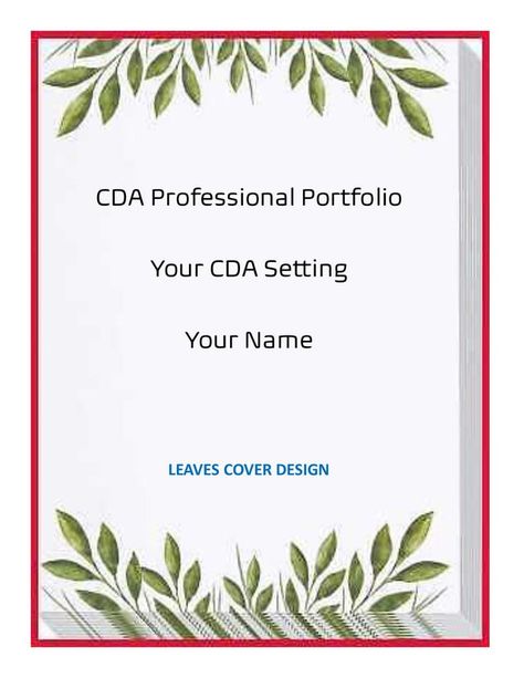 Cda Portfolio Examples For Infants, Cda Portfolio Cover Free Printable, Cda Portfolio, Cda Portfolio Examples For Preschool, Early Childhood Education Degree, Portfolio Binder, Printable Signs Free, Portfolio Samples, Triangle Template