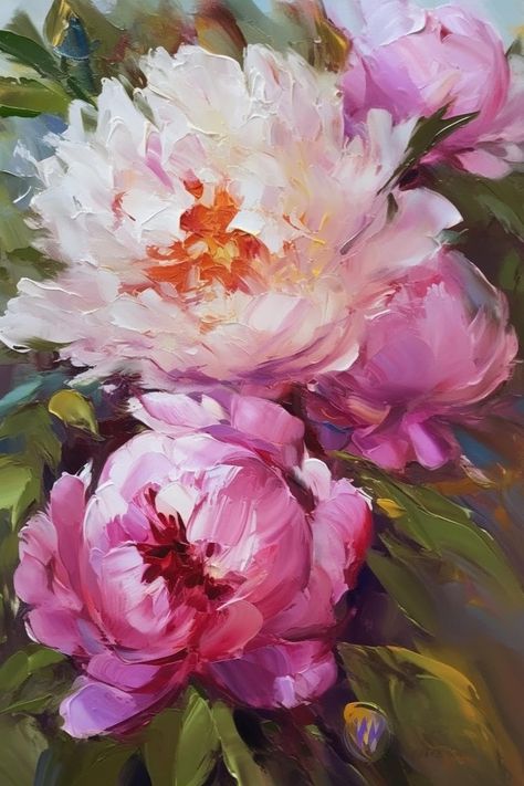 Amazon.com: Peony Wall Art Pink Flower Canvas - Summer Peonies - Retro Plant Florlal Oil Paintings Poster - For Living Room Decor (Unframed,12 * 18 inch): Posters & Prints Peony Drawings, Rose Art Painting, Gary Jenkins, Peony Oil Painting, Cottage English, Pink Peonies Art, Peonies Artwork, Paintings Poster, Peony Wall Art