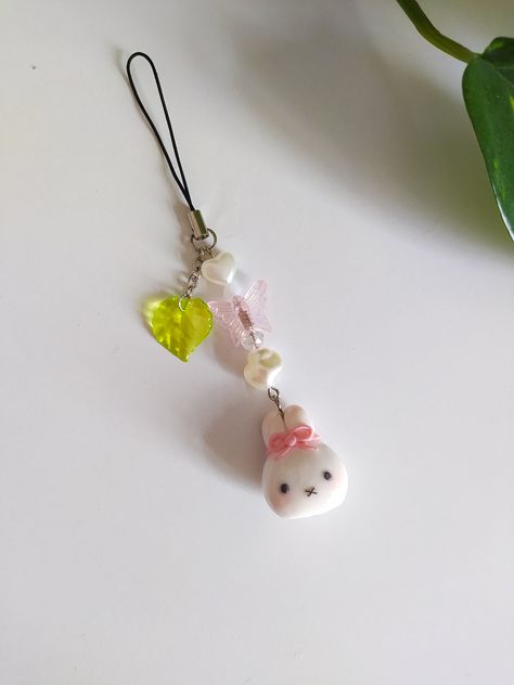 Miffy charm ,polymer clay miffy, Cute Phone Charm by MagicalstudioStore on Etsy Miffy Phone Charm, Miffy Clay Charm, Miffy Charm, Miffy Clay, Miffy Cute, Christmas Card Art, Cute Phone, 17th Birthday, Polymer Clay Charms