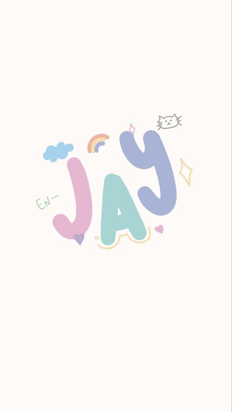 Jay Name Wallpaper, Enhypen Pic, Jay Name, Baekhyun Funny, Jay Wallpaper, Exo Baekhyun Funny, Pop Wallpaper, Simple Wallpaper, Kpop Pics