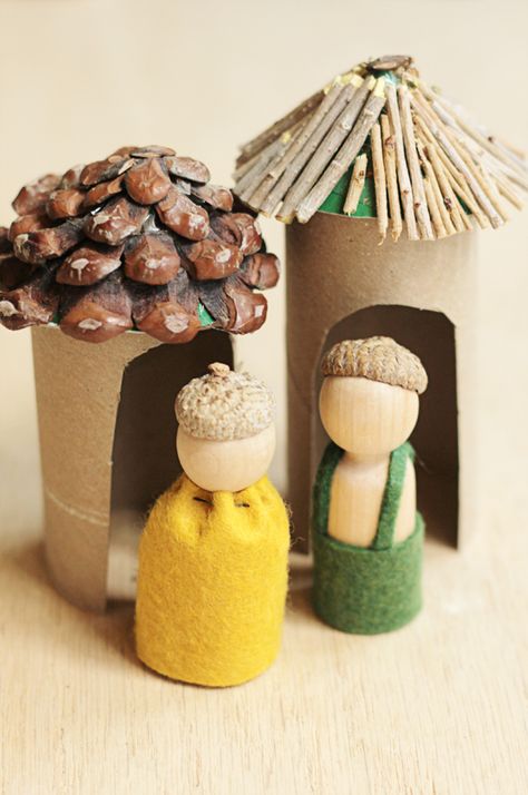 toilet paper roll craft . . . african huts! Diy Thanksgiving Crafts, Toilet Roll Craft, Thanksgiving Crafts For Kids, Diy Thanksgiving, Toilet Paper Roll Crafts, Paper Roll Crafts, Fall Crafts For Kids, Autumn Crafts, Thanksgiving Kids