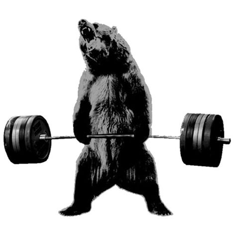 love it! but i always think of a gorilla deadlifting. both animals are the picture of power