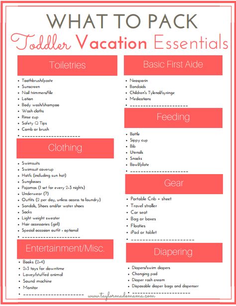 Top tips for how to pack for travel and vacation with a toddler, without all the stress! Including a FREE printable packing checklist for toddler and mom! Toddler Vacation, Pack For Vacation, Pack For Travel, Beach Vacation Packing, Beach Vacation Packing List, Travel Packing Checklist, Vacation Essentials, Packing List For Vacation, Packing Checklist