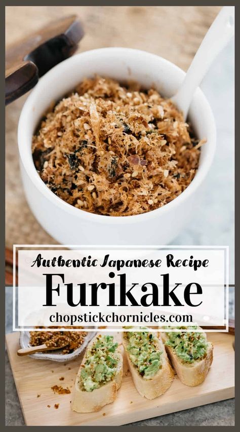 Furikake Rice Seasoning - The Ultimate Guide. Make it at home with bonito flakes. Follow this easy recipe with step by step photos and a video. #Furikake, #riceseasoning #furikakerecipe #bonitoflakes Diy Furikake Seasoning, Furikake Seasoning Recipe, Foreign Recipes, Rice Menu, Rice Seasoning, Bonito Flakes, Thai Rice, Rice Side Dishes, Healing Recipes