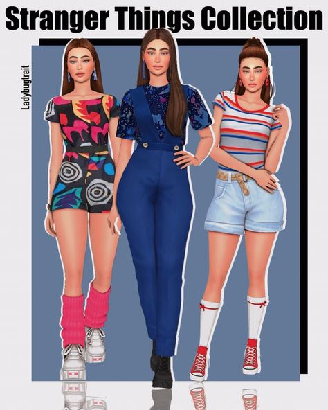 (PREVIEW) Stranger Things collection | Patreon 1980s Sims 4 Cc, Teen Cc Sims 4, Sims 4 80s Cc, Sims 4 Art, Stranger Things Collection, Sims4 Mod, Cc Clothing, Sims 4 Decades Challenge, Ts4 Mods