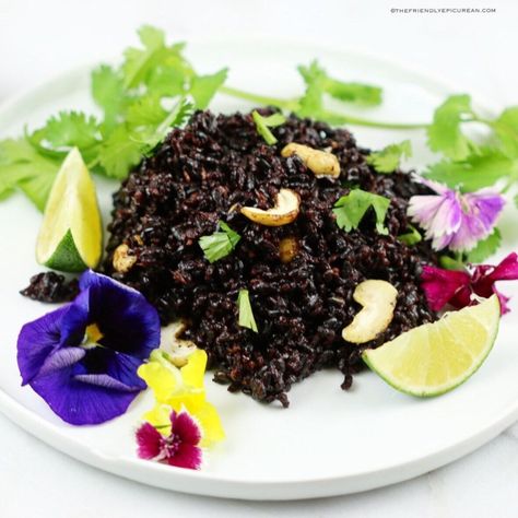 Forbidden Rice Recipes, Rice Coconut, Forbidden Rice, Coconut Chips, Healthy Side Dishes, Cayenne, Rice Recipes, Cashew, Side Dish Recipes