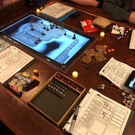 Last week’s Eberron campaign D&D session we explored even more of the mega dungeon we found under the ancient Dwarven stronghold. We… Dnd Room Aesthetic, Dungeons And Dragons Setup, Playing Dnd Aesthetic, D&d Aesthetic, Dnd Setup, Dwarven Stronghold, Dungeons And Dragons Aesthetic, Board Games Aesthetic, Dnd Night