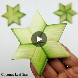 Coconut Leaf Decoration, Coconut Weaving, Coconut Leaf Craft, Leaf Craft Ideas, Butterfly Wall Art Diy, Star Making, Leaf Craft, Coconut Leaves, Diwali Decoration