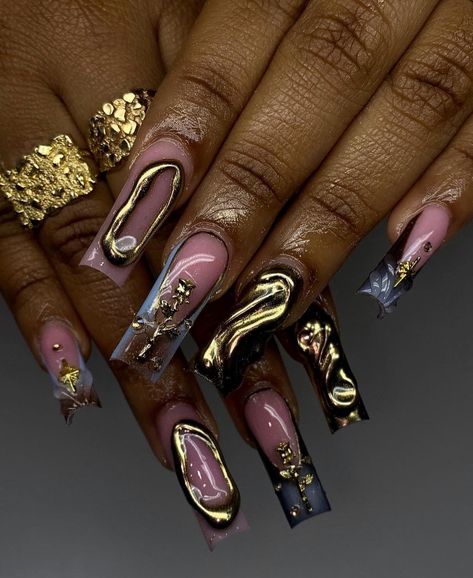 Woman Braids, Nails Aesthetics, Paradise Nails, Short Coffin Nails Designs, Acrylic Toes, Punk Nails, Drip Nails, Colored Acrylic Nails, Polygel Nails